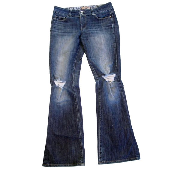 PAIGE Denim - PAIGE Premium Denim Hidden Hills Bootcut Distressed Jeans 27002 Women's 30 - USA